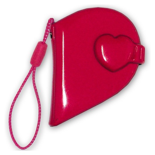 Small Leather Pouch, Leather Heart Purse, Heart Coin Holder