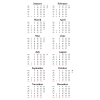 Calendar Data Grids 2022