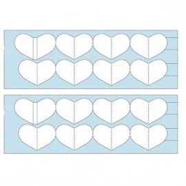 10 fogli carta fotografica inkjet perforata A4 (mini album cuore)