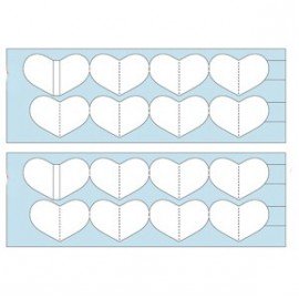 10 Perforated inkjet photo paper A4 (heart mini album)