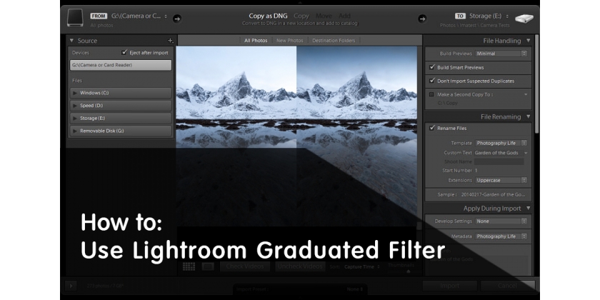 Come usare il filtro graduato Lightroom