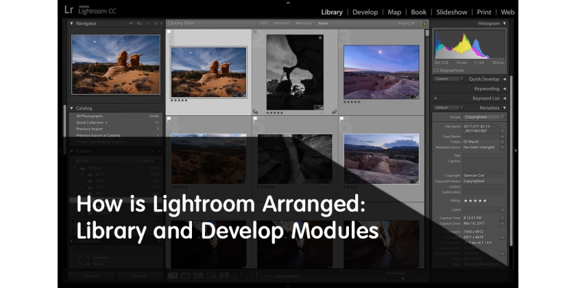 Cómo se organiza Lightroom: módulos de biblioteca y desarrollo