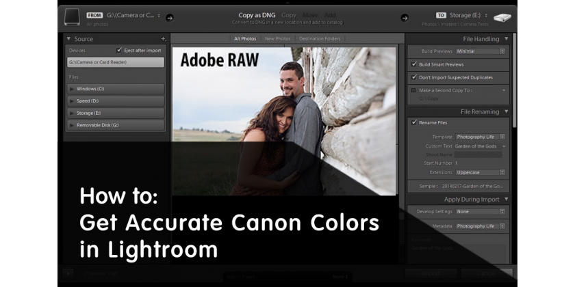 So erhalten Sie genaue Canon-Farben in Lightroom