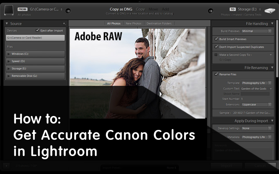 So erhalten Sie genaue Canon-Farben in Lightroom