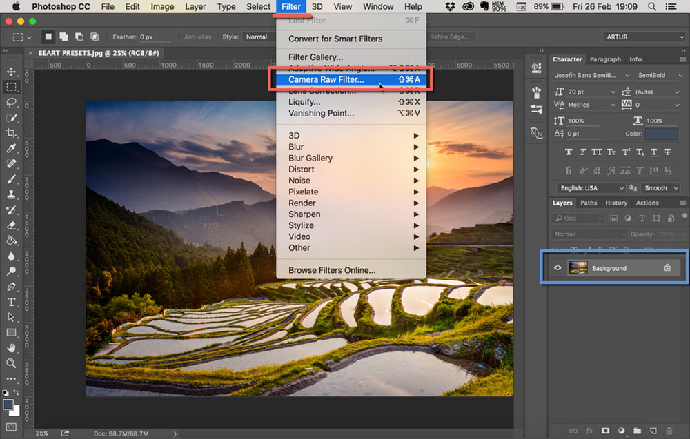 adobe camera raw for photoshop cs6 in mac adobe does not recognize this type of file